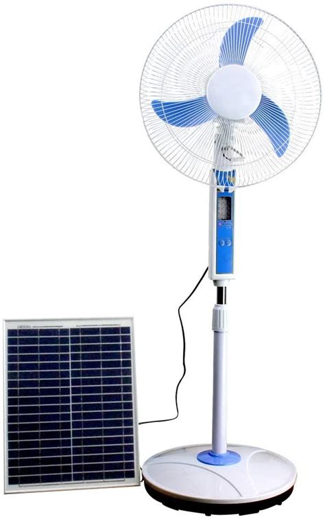 Cowin Solar Fan System – Solar Energy Fan (16’’ Blade), LED Light, 15W Solar Panel, USB Port ...