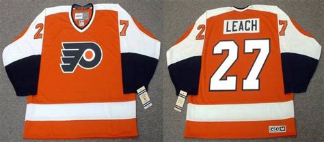 Philadelphia Flyers #27 REGGIE LEACH 1974 CCM Vintage Throwback Home ...