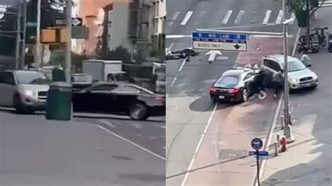 WATCH: Viral video shows dramatic New York car chase and robbery