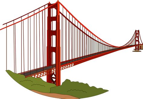 Clipart Of Golden Gate Bridge