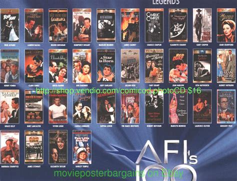 AFI’s 100 Years 100 Stars Movie Poster 27x40 Used – Mason City Poster ...