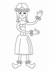 Hula Coloring Pages sketch template