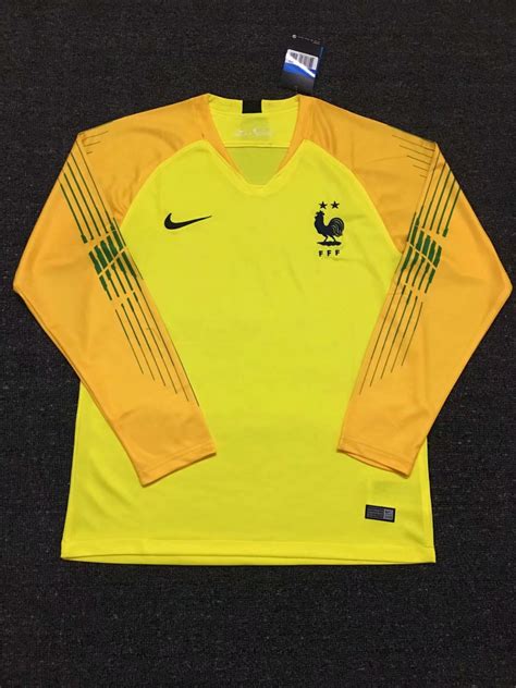 France 2018 World Cup GoalKeeper Yellow Long Sleeve Soccer Jersey | Soccer777