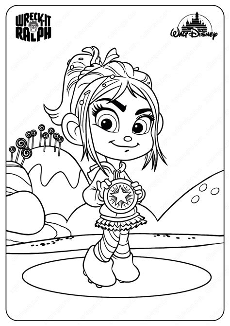 Disney Wreck It Ralph Vanellope Coloring Page - Coloring Home