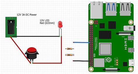 12V LED/switch - where to insert resistor to connect to PI GPIO ...