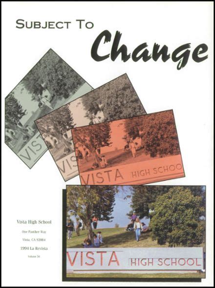 Explore 1994 Vista High School Yearbook, Vista CA - Classmates