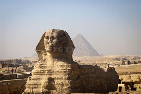 Full-face of Sphinx stock image. Image of archeology - 18791365