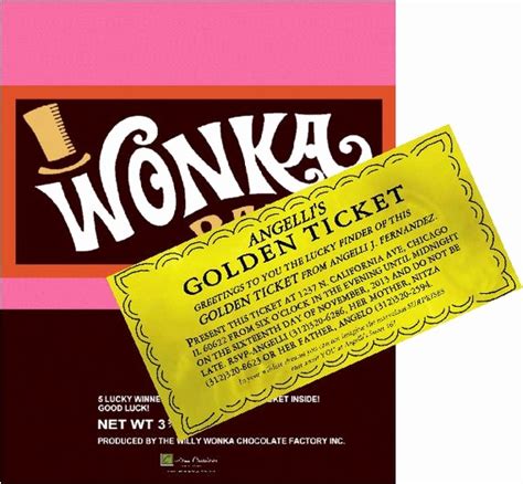 Willy Wonka Golden Ticket Invitation – Collegio Sanlorenzo Template