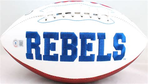 A. J. Brown & DK Metcalf Signed Ole Miss Rebels Logo Football (Beckett ...