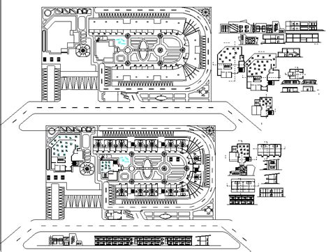 Motel layout plan detail - Cadbull