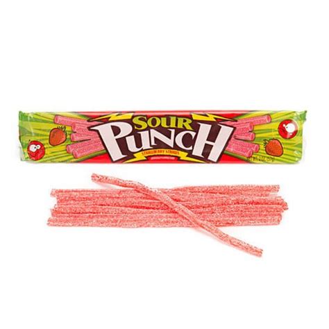 Sour Punch Straws Strawberry 24x2oz - Pacific Candy Wholesale