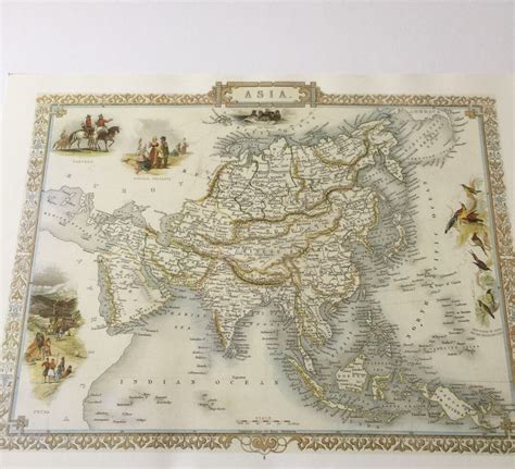 Asia Map, Antique Map Art Print, 1800's, Archival Reproduction, Home Decor - Etsy