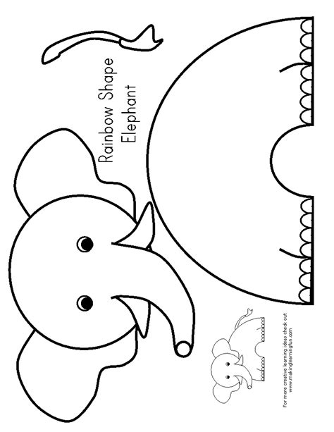 Elephant Template For Preschool