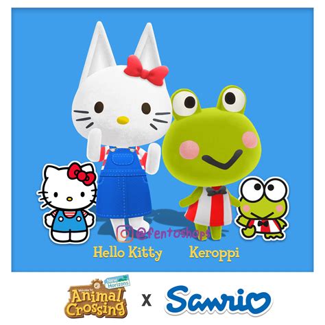 I Turned Hello Kitty and Keroppi into Animal Crossing villagers! [OC] : sanrio