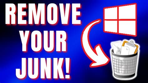 How To Remove Junk From PC To Clear Up Space Windows 10 - YouTube