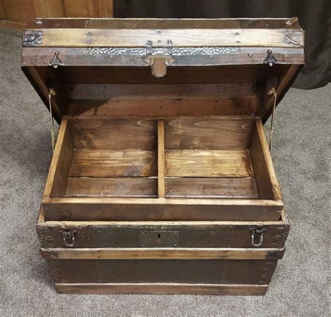 DIY Toy Box Treasure Chest from Antique Steamer Trunk