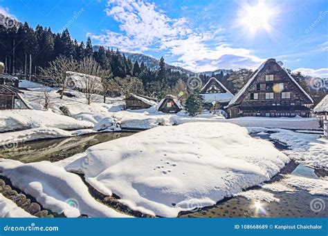 Historic Villages of Shirakawa-go and Gokayama, View of the Sunset ...