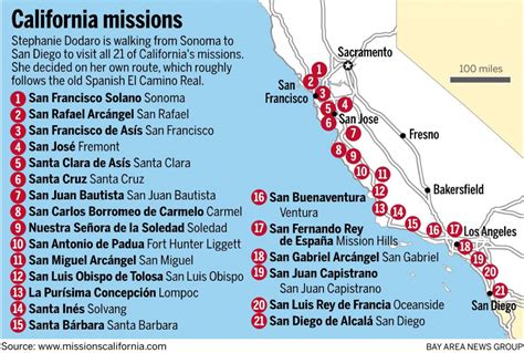 California Missions Map Printable - Printable Maps