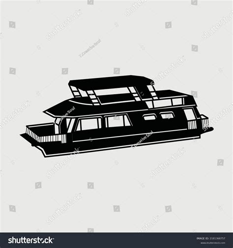 Houseboat Svg Printable Vector Design Stock Vector (Royalty Free ...