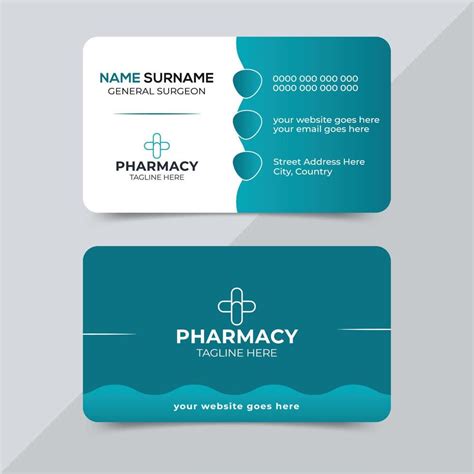 Pharmacy Visiting Card Vector Art, Icons, and Graphics for Free Download