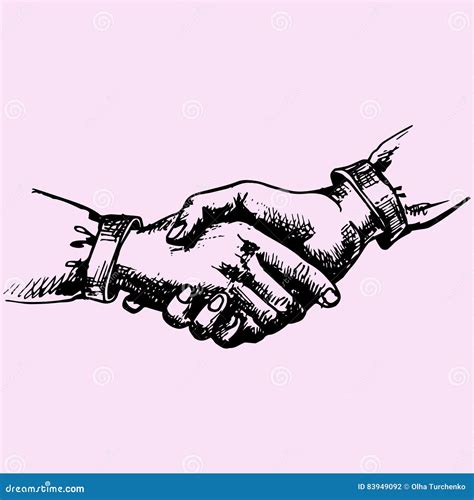 Business handshake stock vector. Illustration of drawing - 83949092