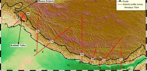 The location of the Kashmir valley fronted by the Pir Panjal range of ...