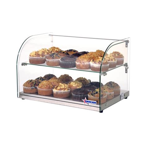 22-inch Countertop Food Display Case with Curved Front Glass and 45 L ...