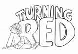 Mei Lee With Turning Red Logo Coloring Page  Free Printable Pages sketch template