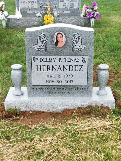 Single Upright Headstone with Ceramic Portrait | Headstones, Grave headstones, Tombstone designs