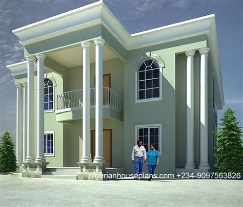 5 bedroom duplex (Ref.5026) - NIGERIAN HOUSE PLANS | Bungalow house design, Duplex house design ...