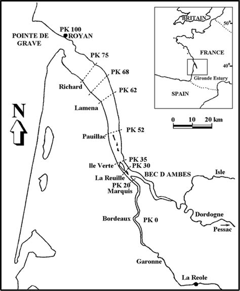 Sketch of Gironde Estuary, France [27] | Download Scientific Diagram