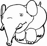 Funny Elephant Coloring Page  Wecoloringpagecom sketch template