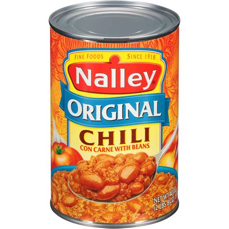 Nalley Original Con Carne W/Beans Chili 40 Oz Can - Walmart.com