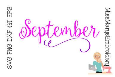 September SVG - Miss Mary's Embroidery