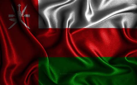 Download wallpapers Omani flag, 4k, silk wavy flags, Asian countries, national symbols, Flag of ...