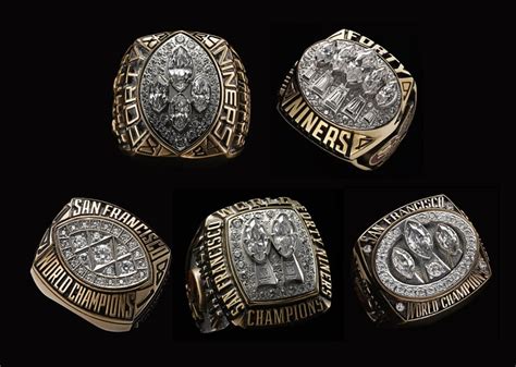 Our five Super Bowl rings in all their glory : 49ers