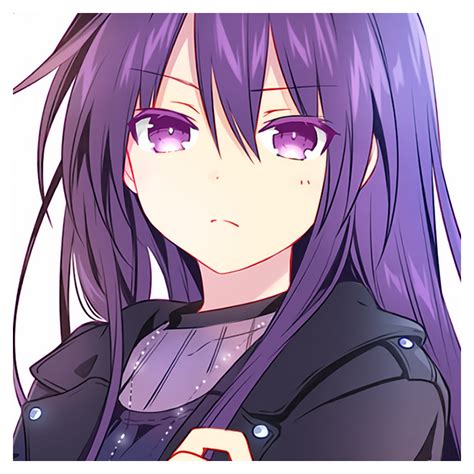 Anime Girl With Purple Hair