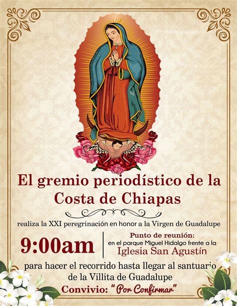 Invitacion de la señora Virgen de Guadalupe | Trendy business cards, Holiday planning, Cards