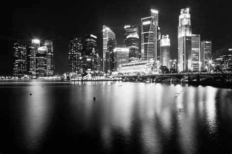 Singapore Skyline At Night Photograph by @ Didier Marti | Fine Art America