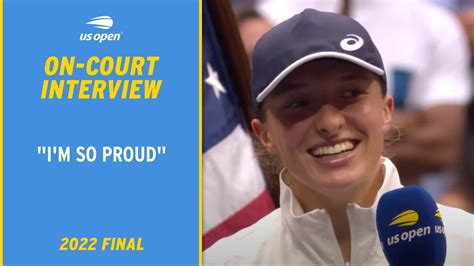 Iga Swiatek On-Court Interview | 2022 US Open FInal - Win Big Sports