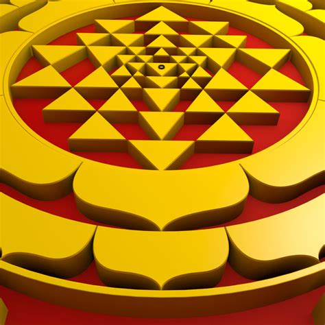 sri yantra 3d max