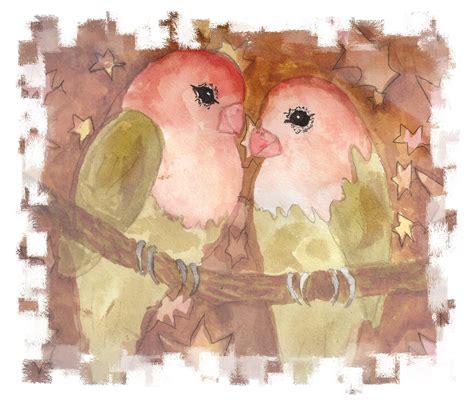 Watercolor lovebirds | Watercolor inspiration, Colorful art, Watercolor bird