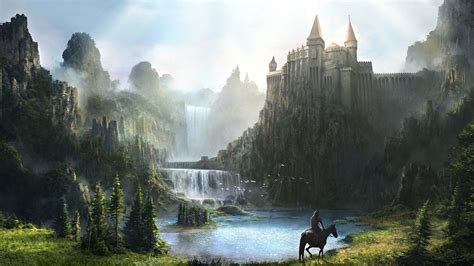 Medieval Castle Landscape Wallpaper - MAXIPX