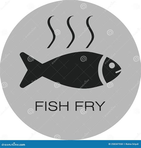 Fish Fry Vector Icon Logo Design Flat Isolated Illustration Stock Vector - Illustration of dish ...