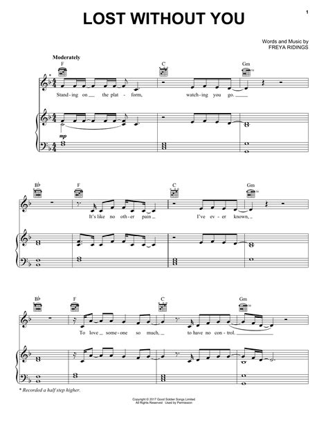 Freya Ridings - Lost Without You at Stanton's Sheet Music