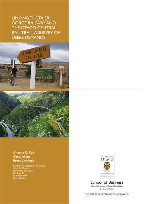 (PDF) Linking the Taieri Gorge Railway and the Otago Central Rail Trail: a survey of users demands