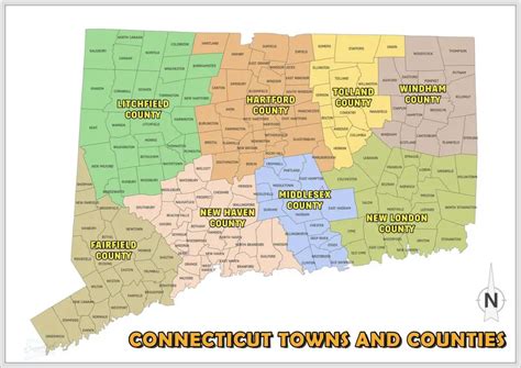 Connecticut Map – State, Town & County (Printable PDF) - Connecticut Entertainer