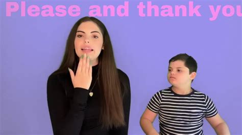 makaton sign for please and thank you - isabella signs - YouTube