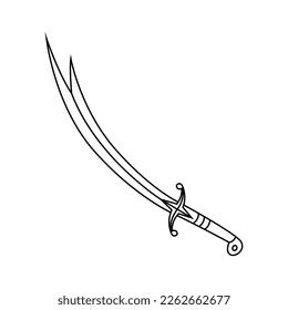 Arabic Sword Illustration Middle Eastern Army Stock Vector (Royalty Free) 2262662677 | Shutterstock