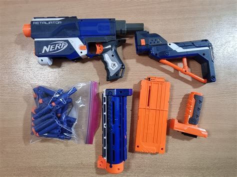 nerf gun + elite darts, Hobbies & Toys, Toys & Games on Carousell